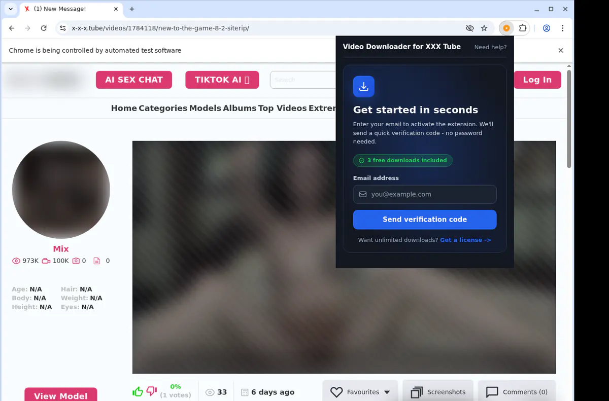 Xxxtube Video Downloader browser extension screenshot 5
